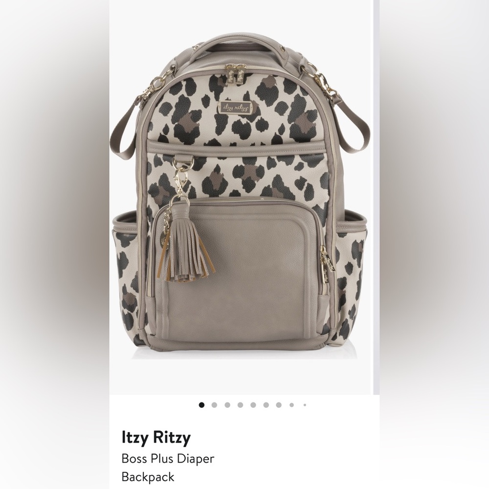Itzy Ritzy Boss Plus Leopard diaper bag Backpack
